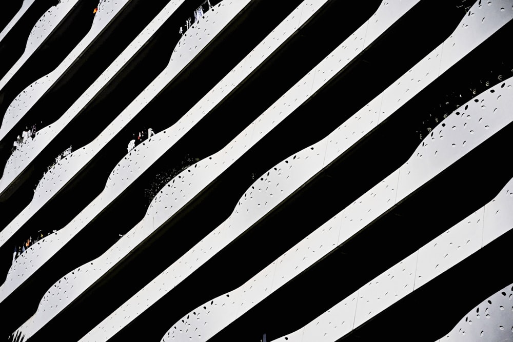 black and white striped textile