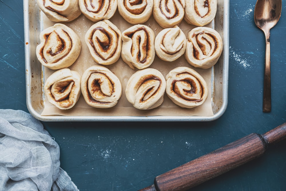 brown cookies on white tray