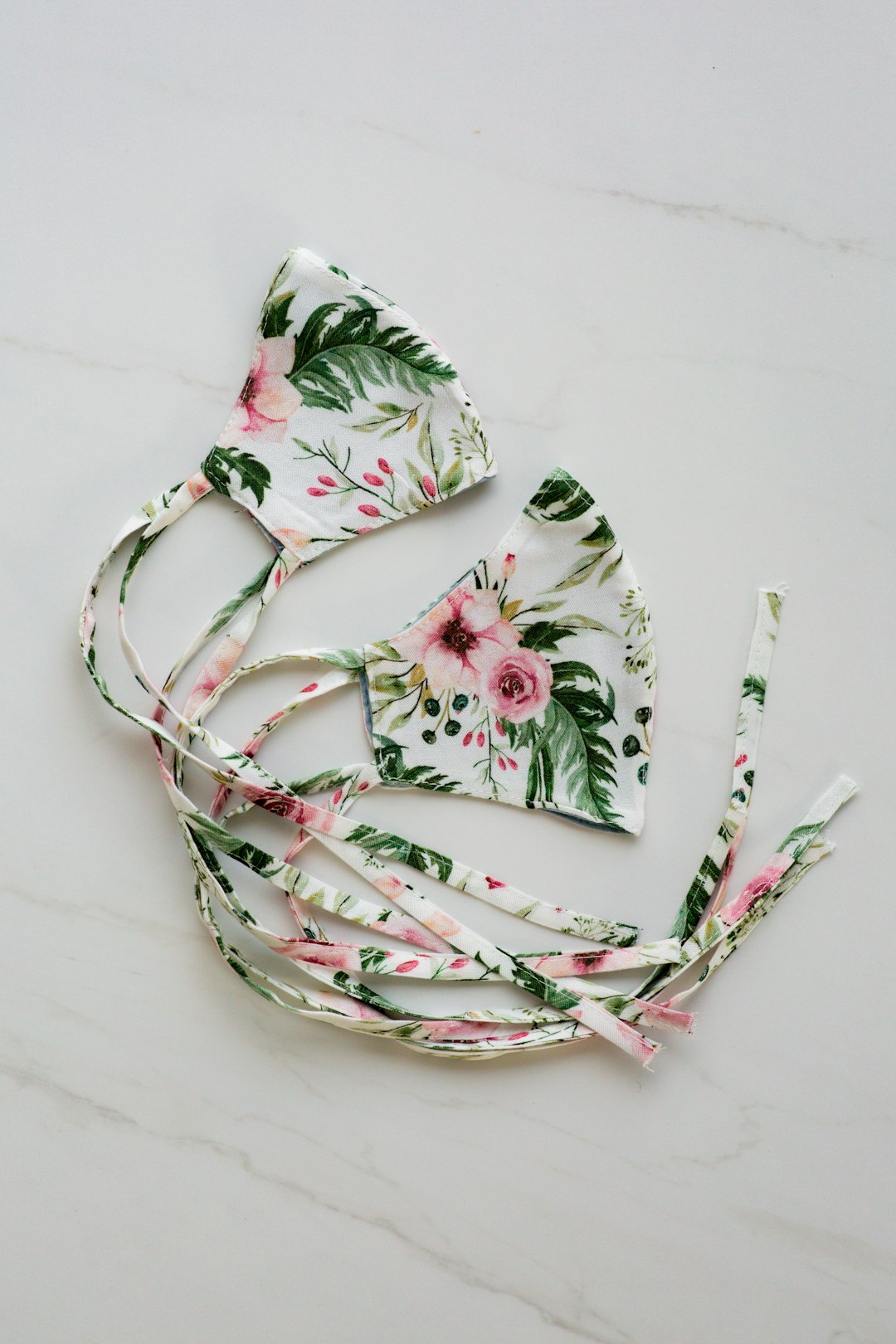 white red and green floral ribbon