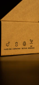brown cardboard box on white table