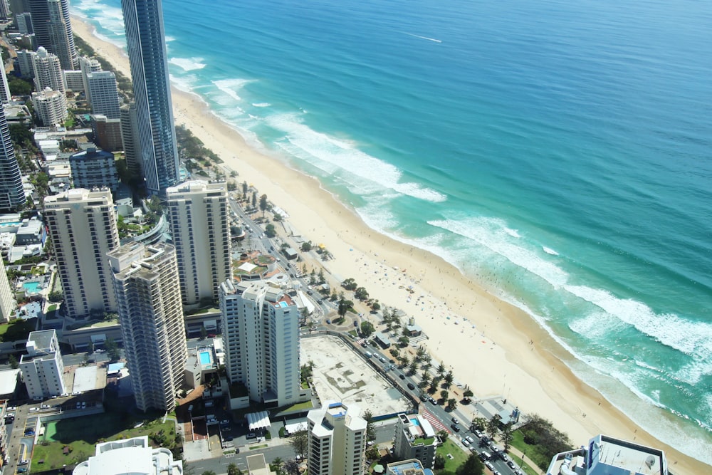 high rise buildings near sea during daytime