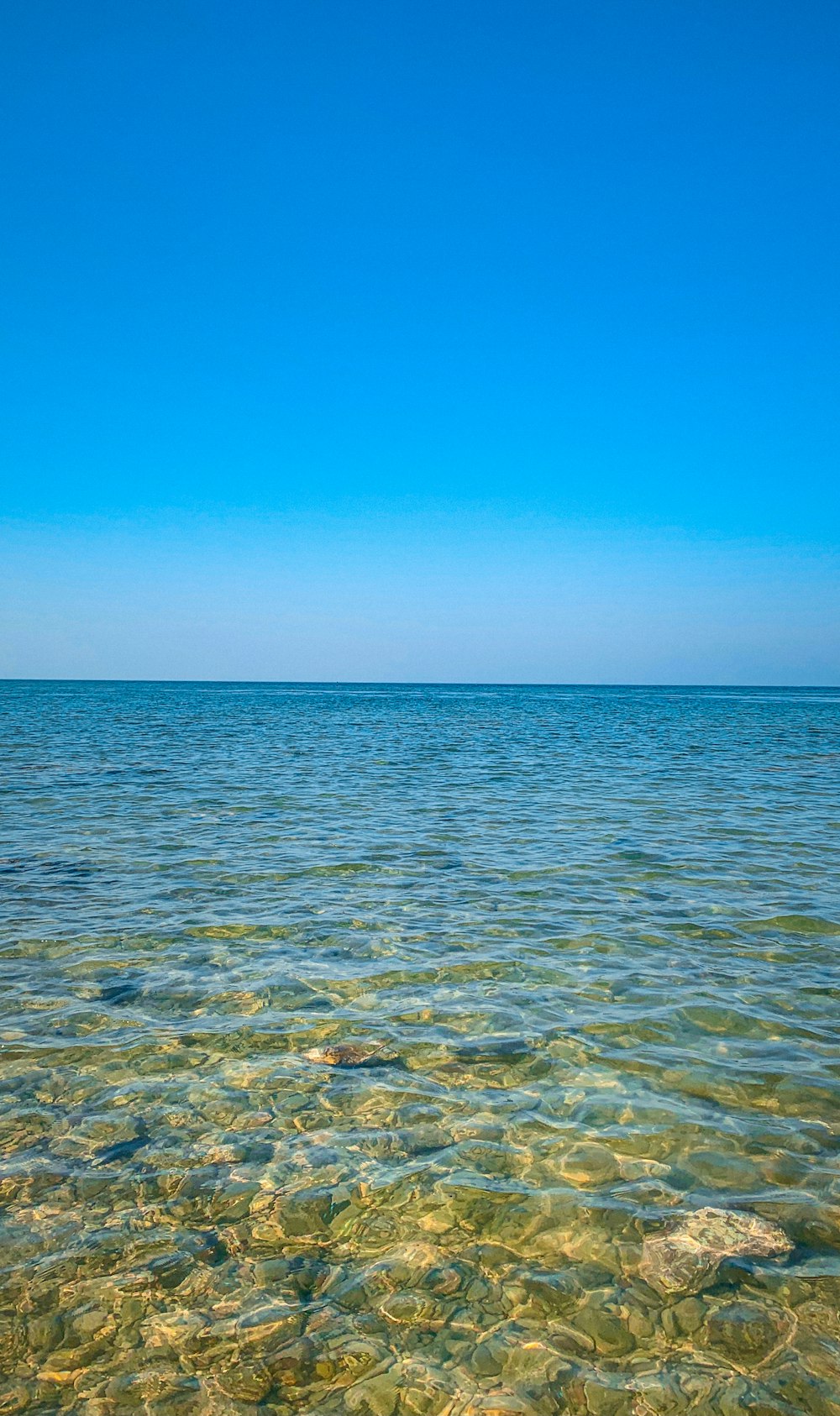 Agua azul del océano bajo el cielo azul durante el día