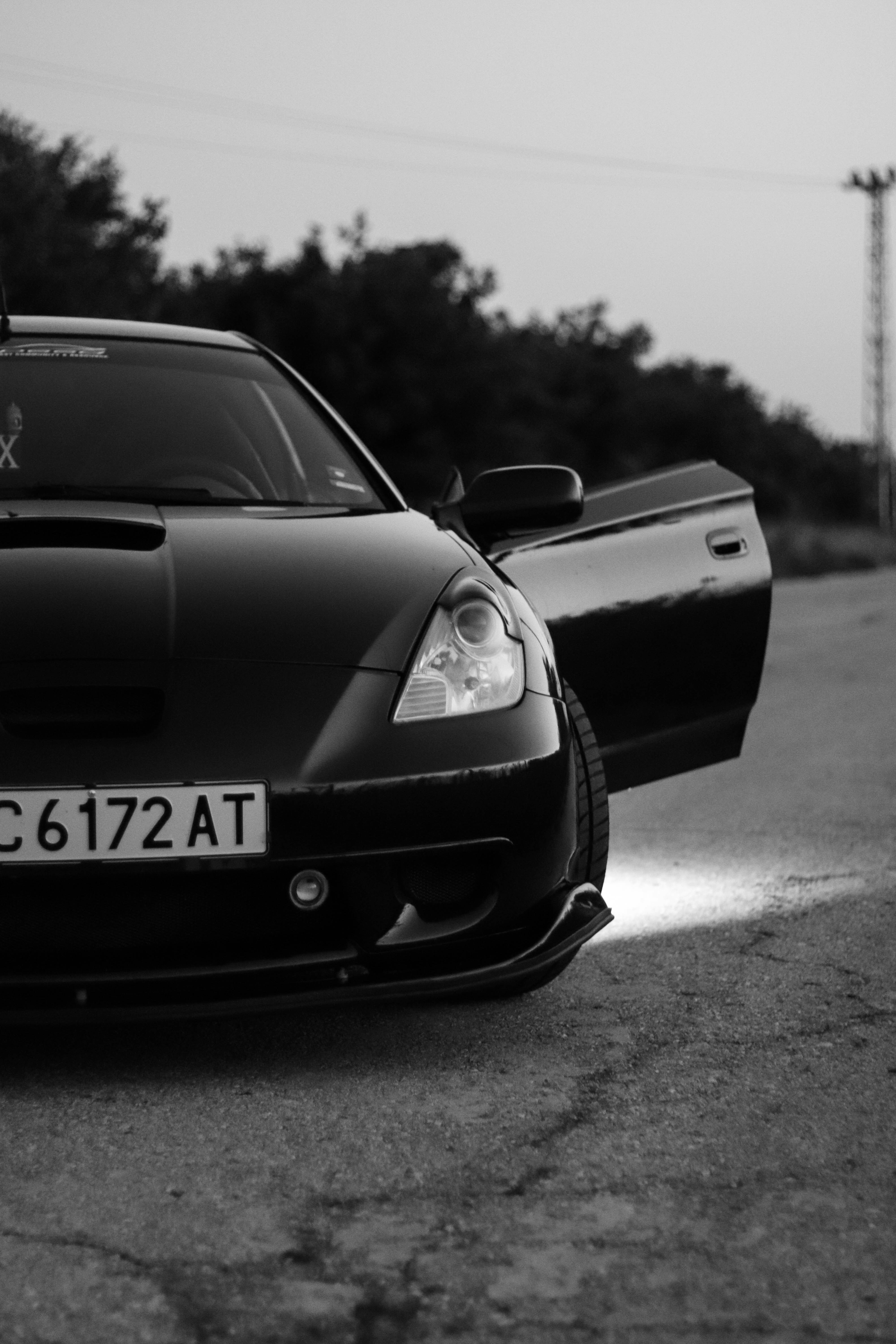 black bmw m 3 on road