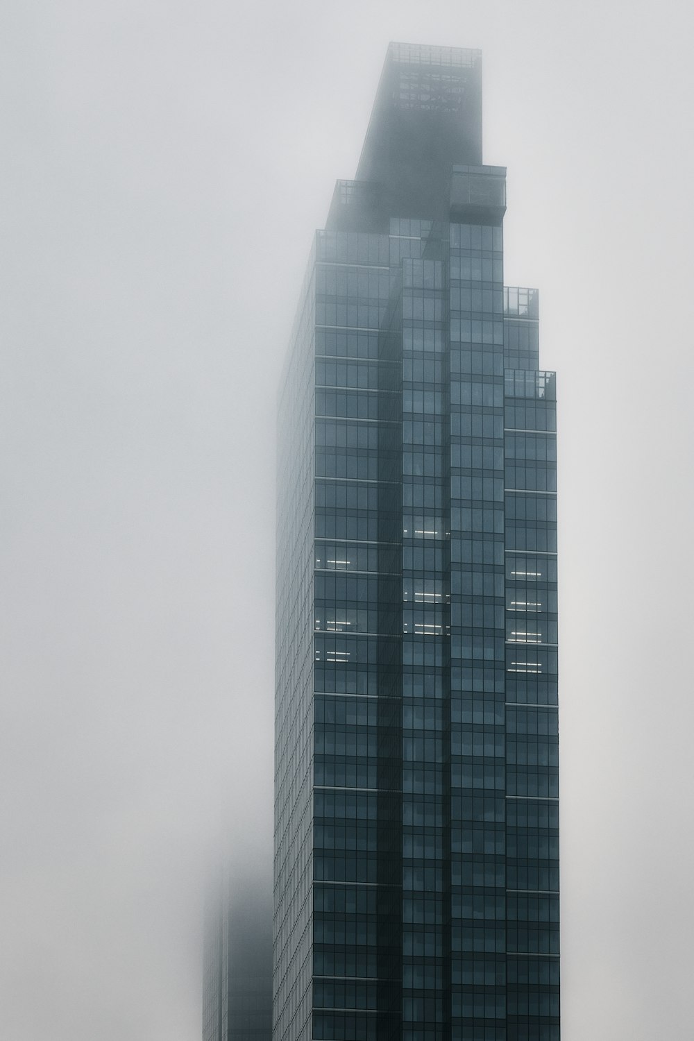 black and white high rise building