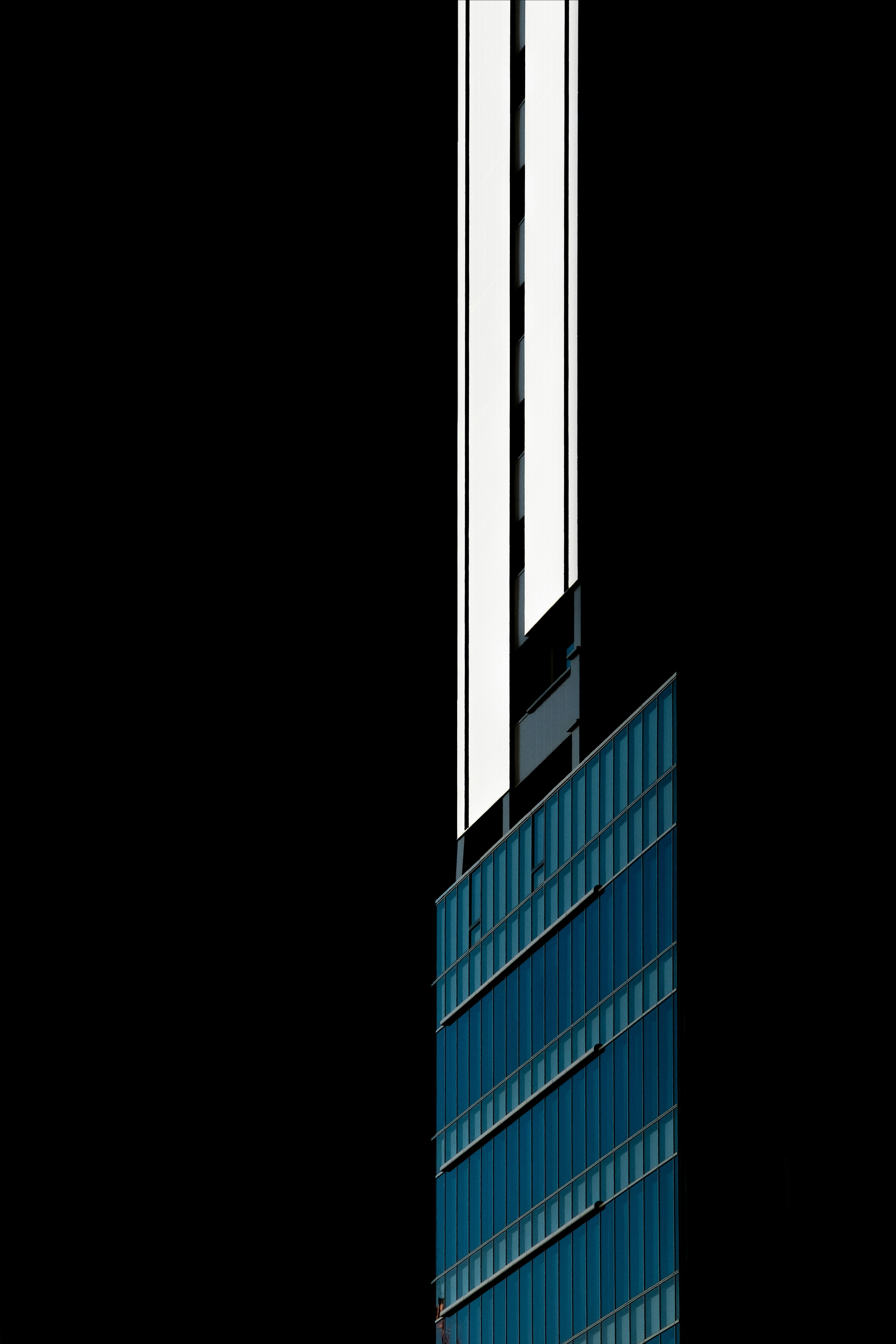 blue and white high rise building