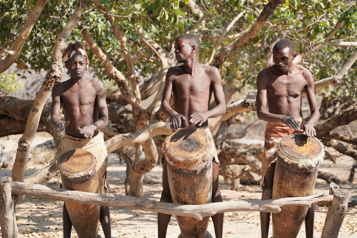 West African drumming ensemble