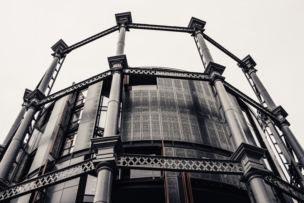 low angle photography of gray concrete building