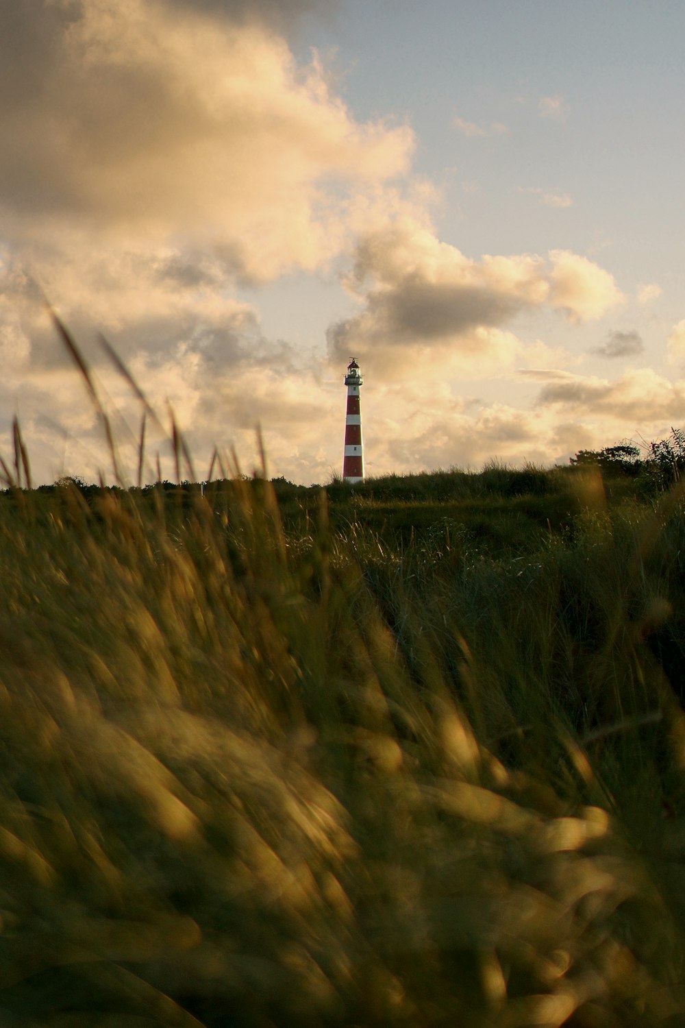 white and black lighthouse under cloudy sky during daytime