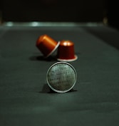 orange and silver round coins