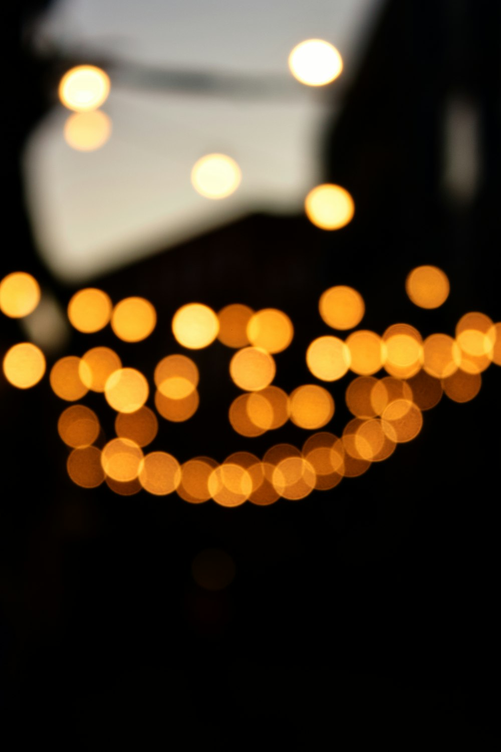 bokeh photography of yellow lights