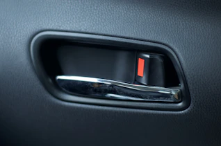 black car door handle bar