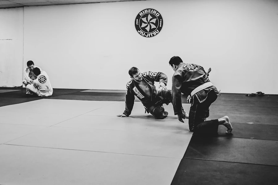 Brazilian Jiu-Jitsu training on the mats