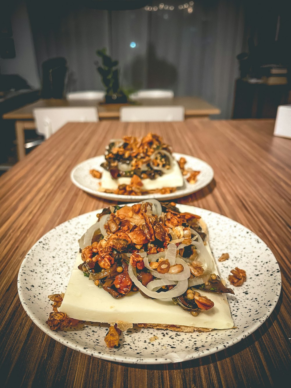 cooked food on white ceramic plate