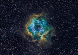 blue and black galaxy illustration