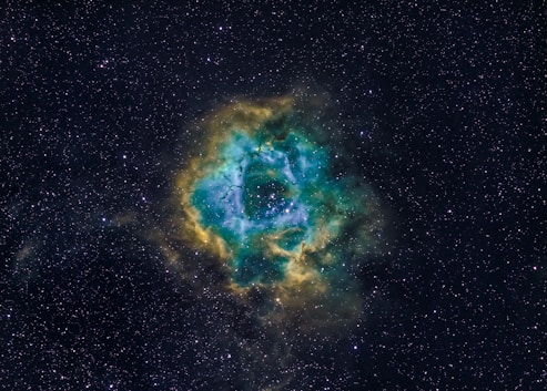 blue and black galaxy illustration