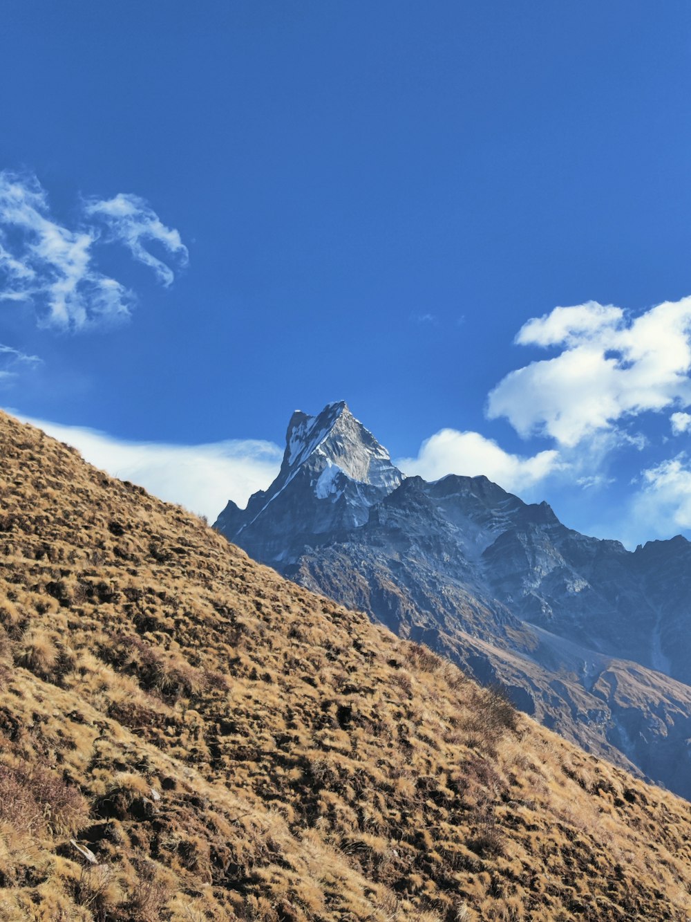 brown and white mountain under blue sky during daytime