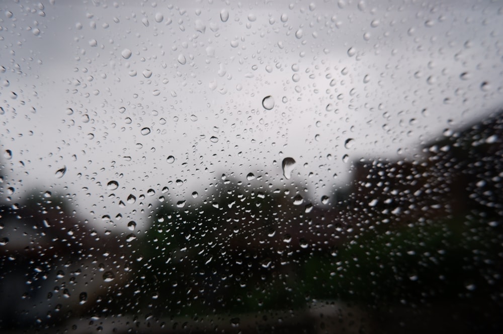 water droplets on glass window