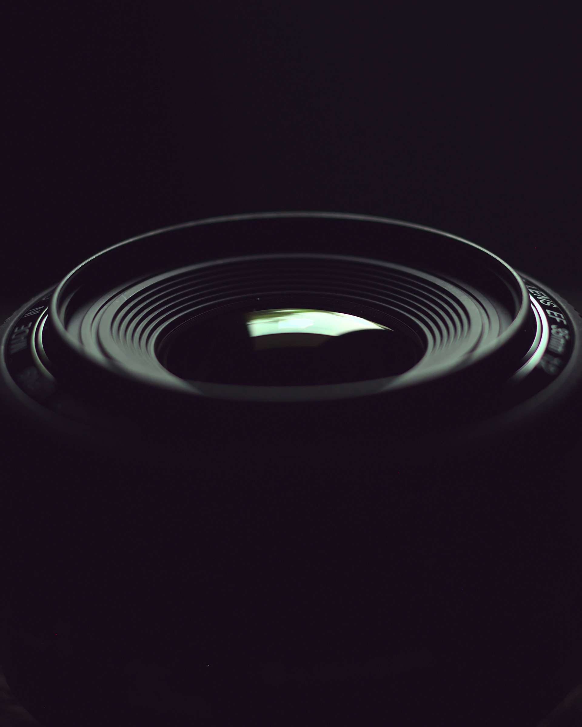 black and white round light