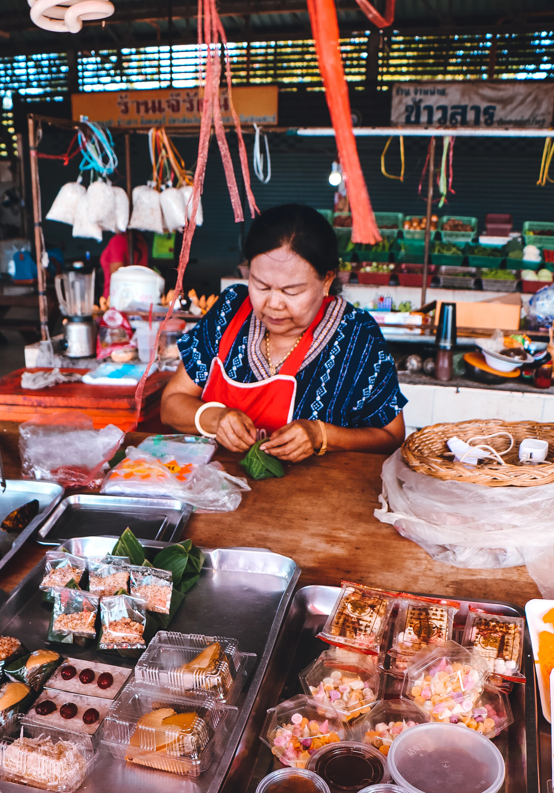 Colourful island night market