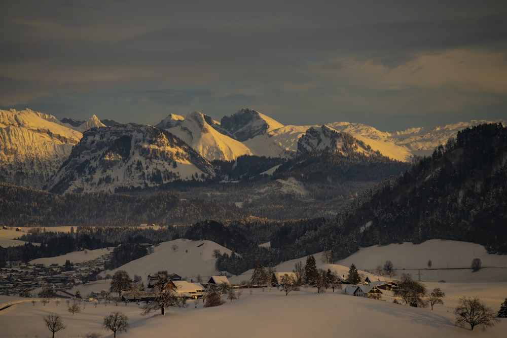 snow covered mountain during daytime