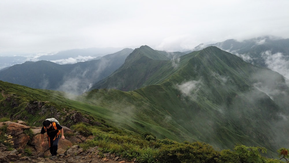 green and gray mountains under white sky during daytime