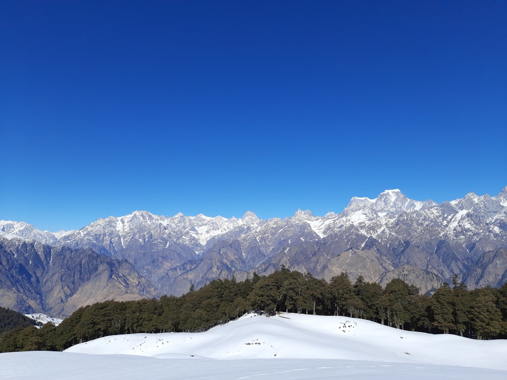 snow covered mountain under blue sky during daytime