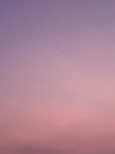 A minimalist, elegant digital art scene featuring a purple-pink galaxy with stars and planets orbiting Earth.