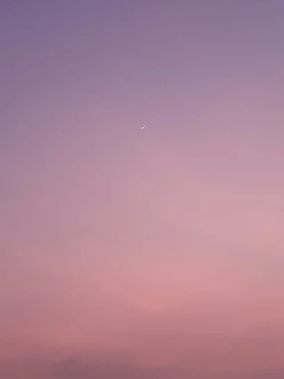 A minimalist, elegant digital art scene featuring a purple-pink galaxy with stars and planets orbiting Earth.