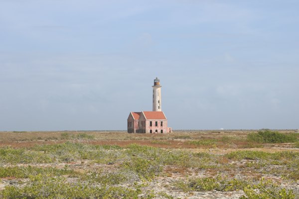 Brown and white concrete house on green grass field under white sky during daytime — Curacao, Curacao