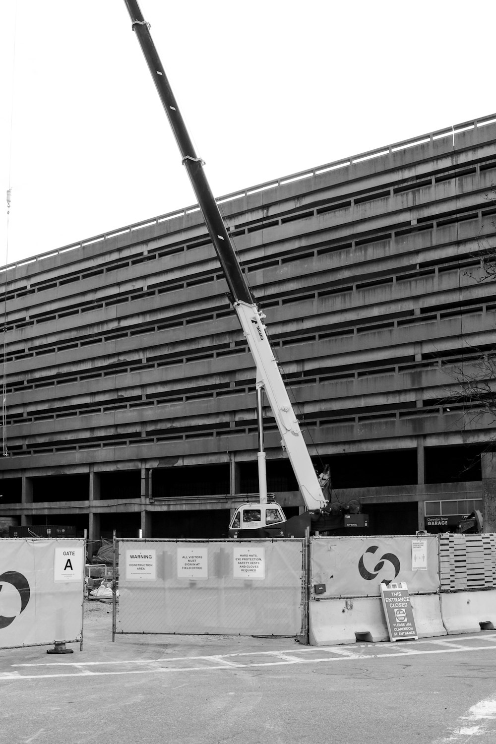 grayscale photo of a building