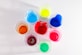 red blue green and yellow paint