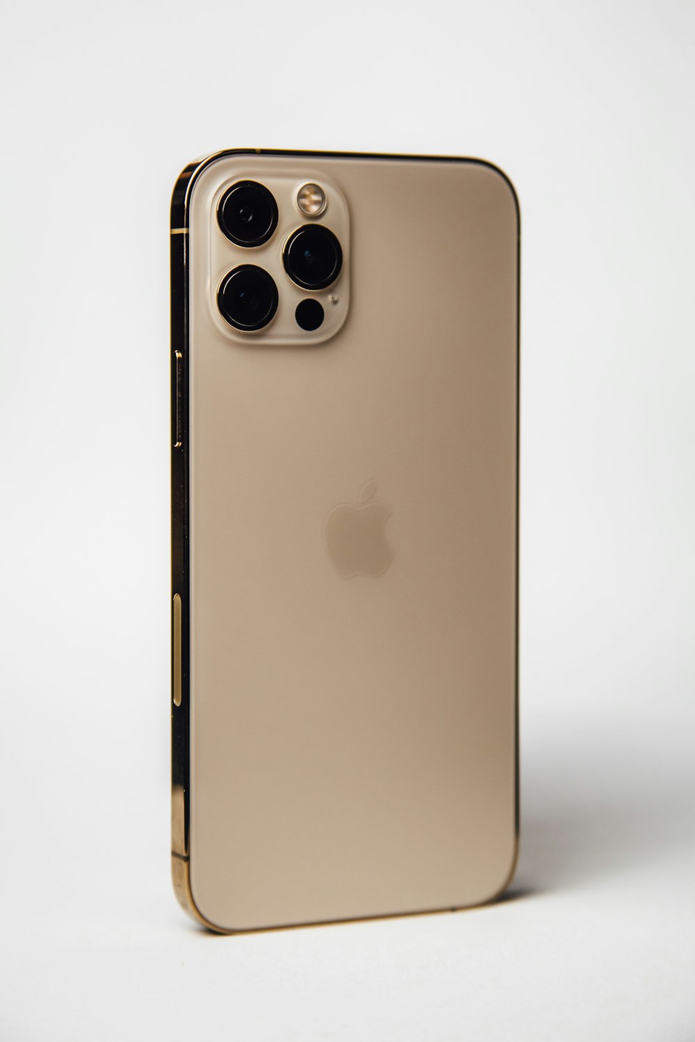 the back of a gold iphone case