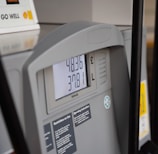 a close up of a gas pump at a gas station