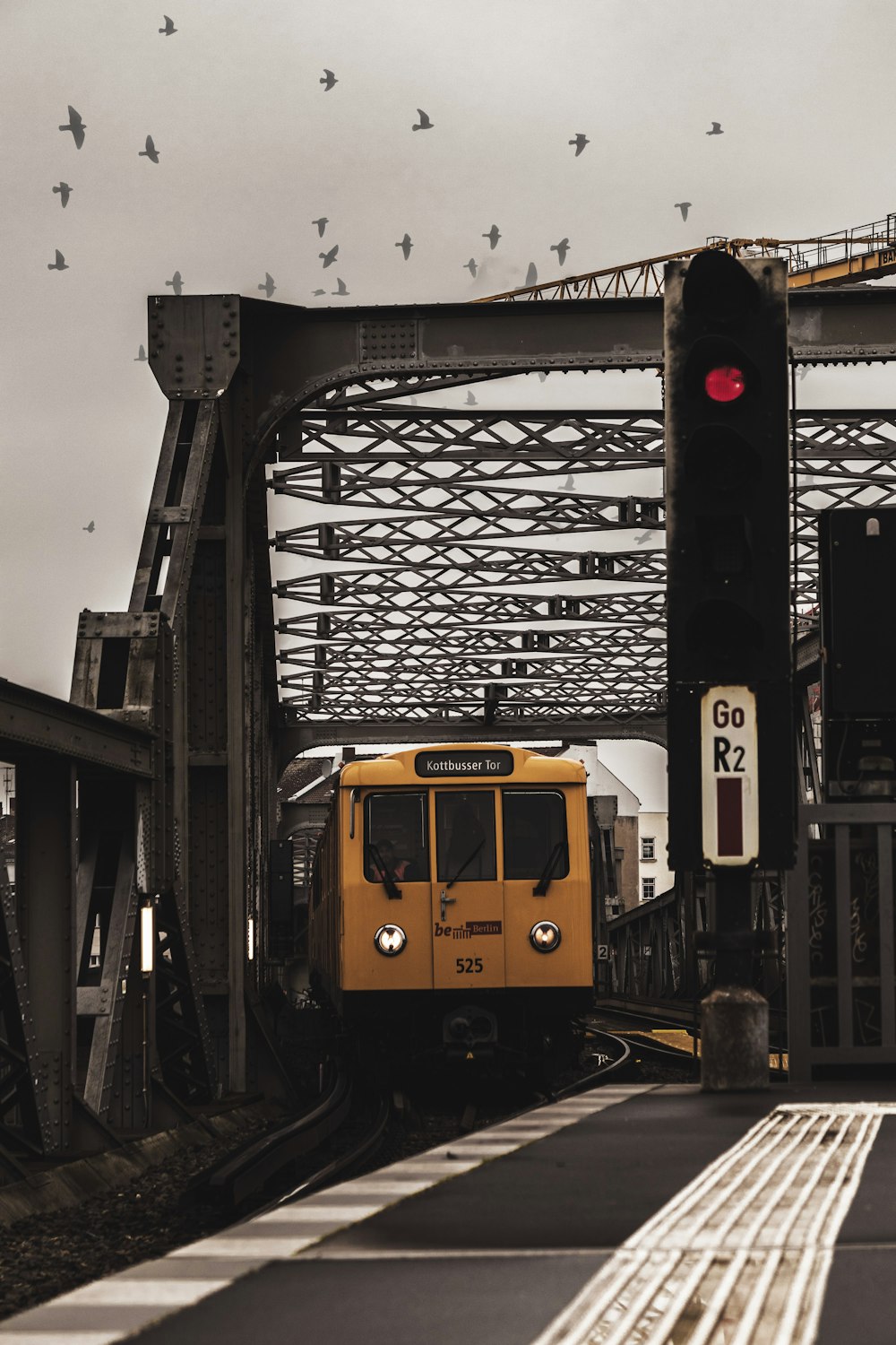 yellow and black train on rail