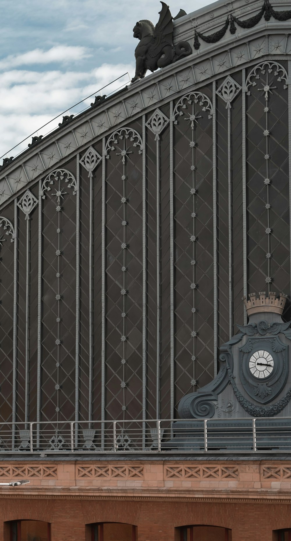 blue and brown metal gate