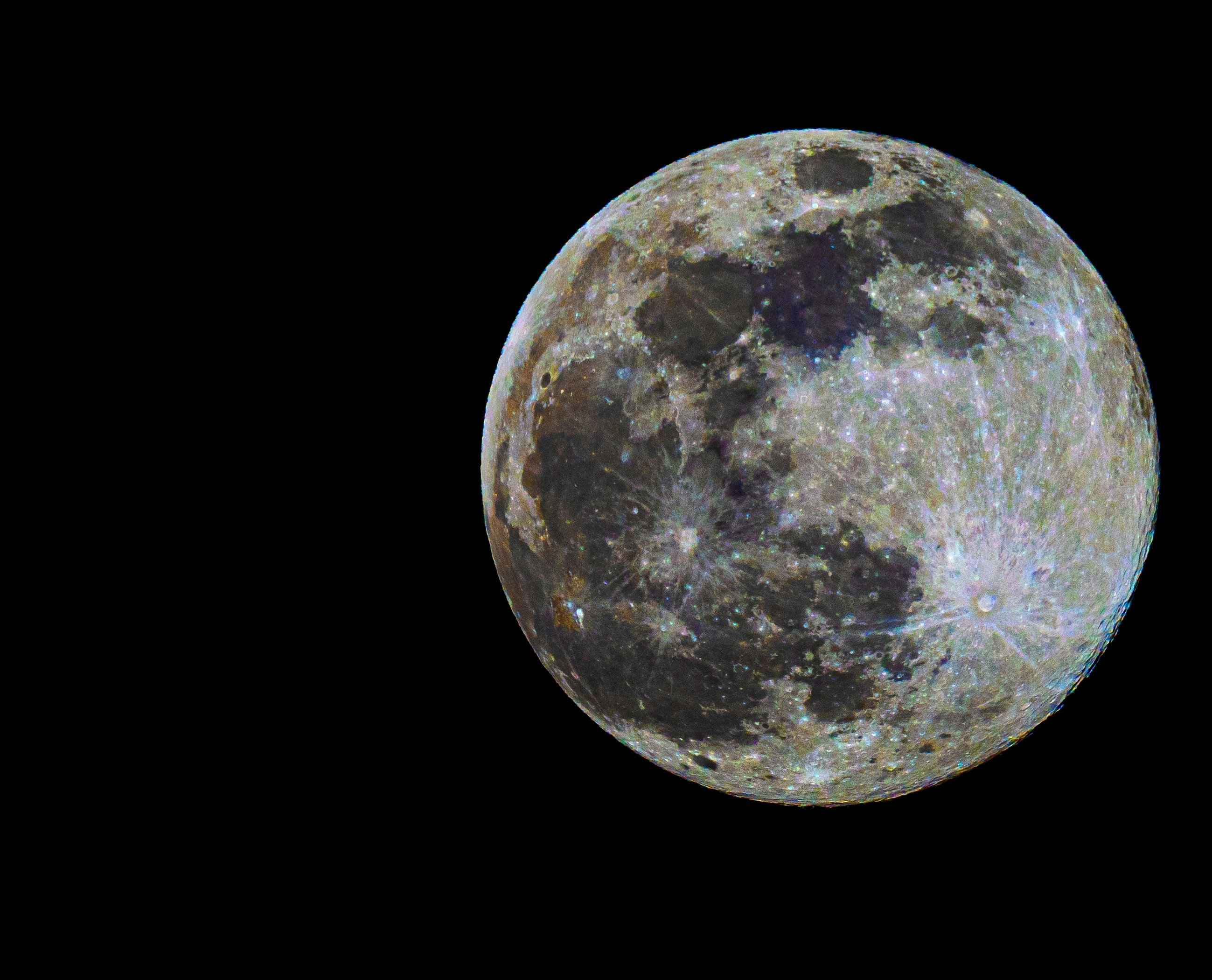 full moon on white background