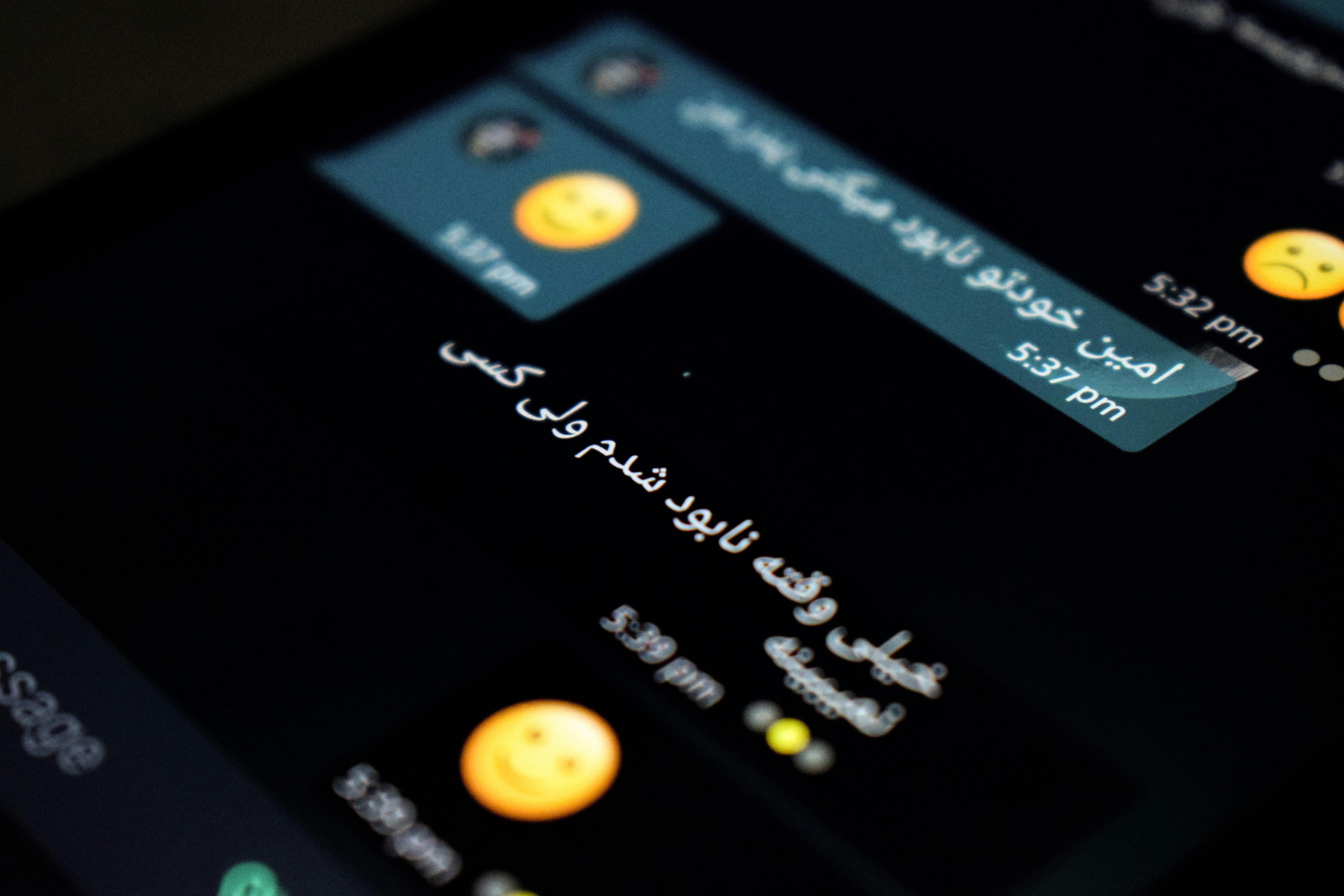 black android smartphone displaying icons