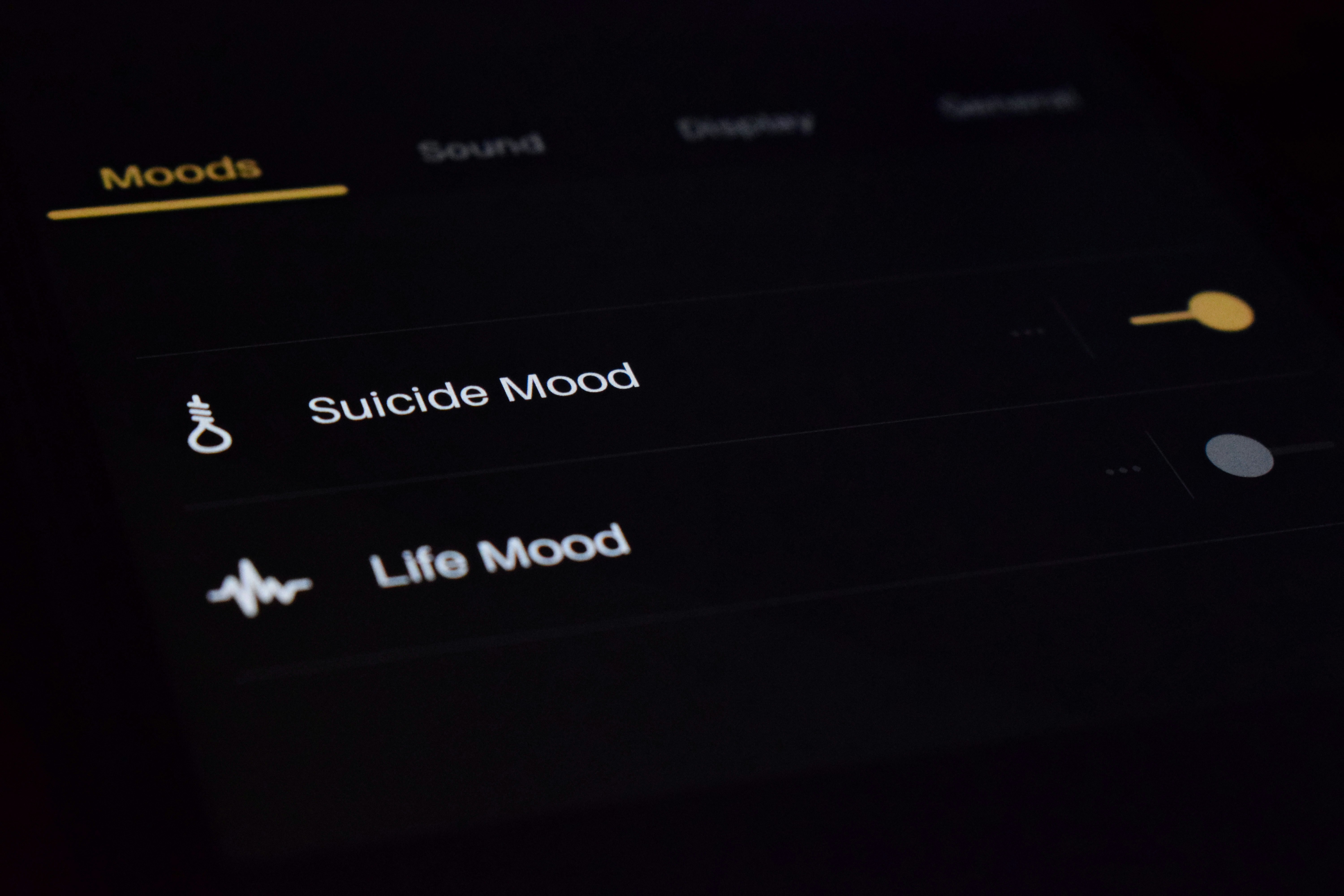 User profile interface