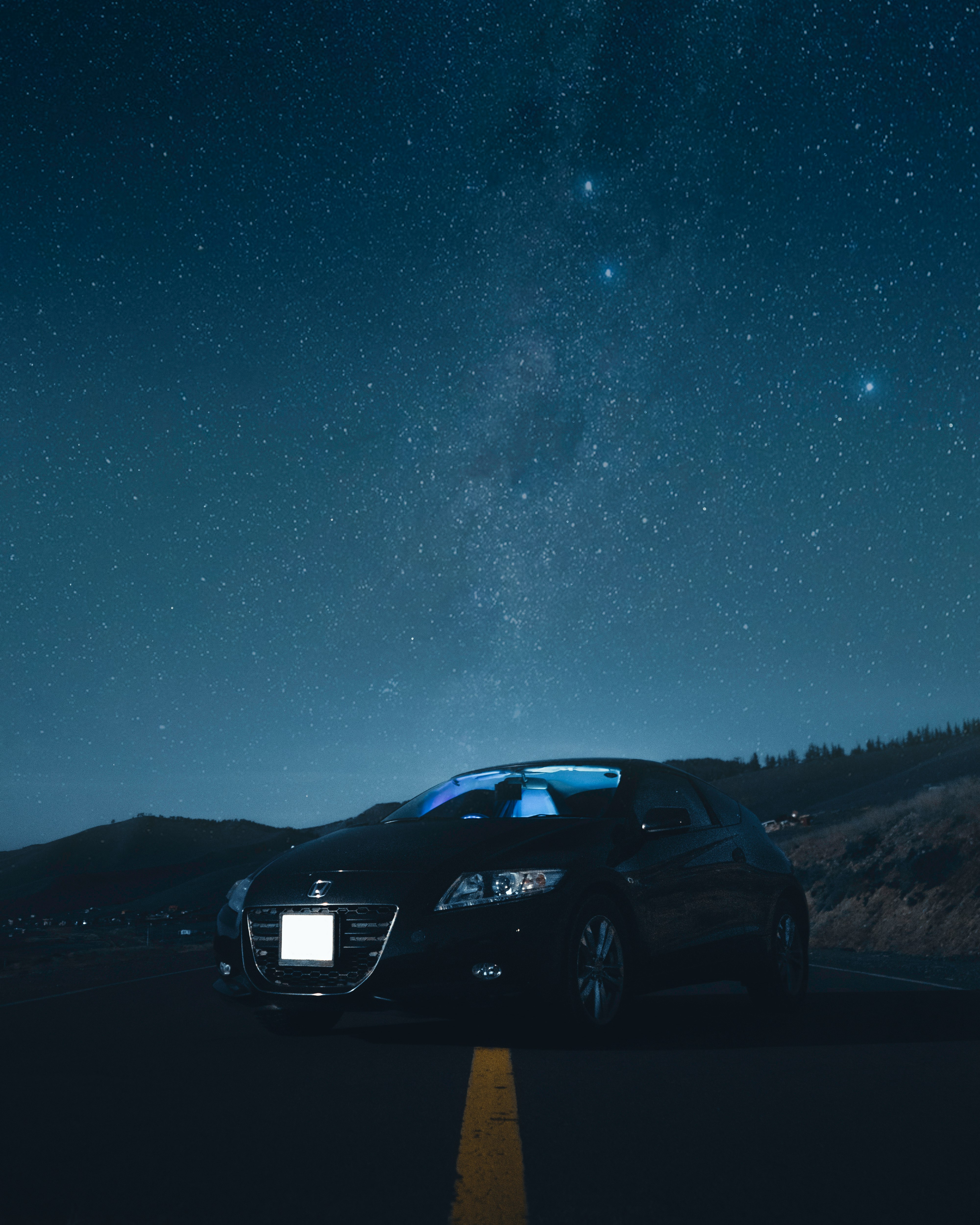 black bmw m 3 on road during night time
