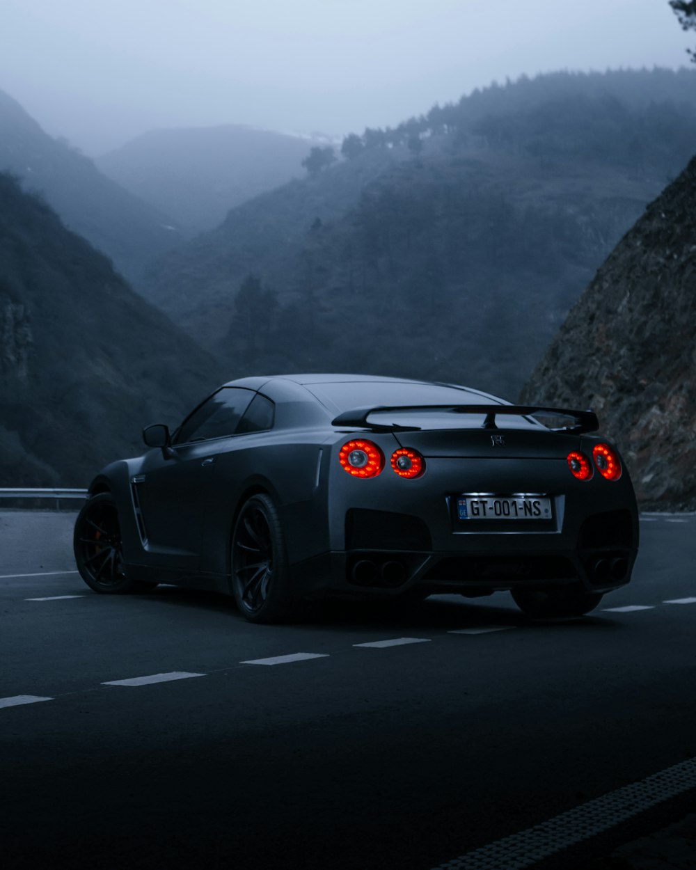 black porsche 911 on road