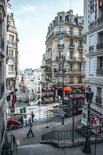 Historic architecture of Buenos Aires with a lively café scene.