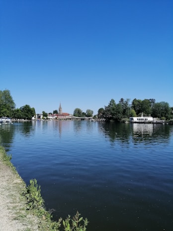 A serene view of the river Kedron, symbolizing spiritual reflection.