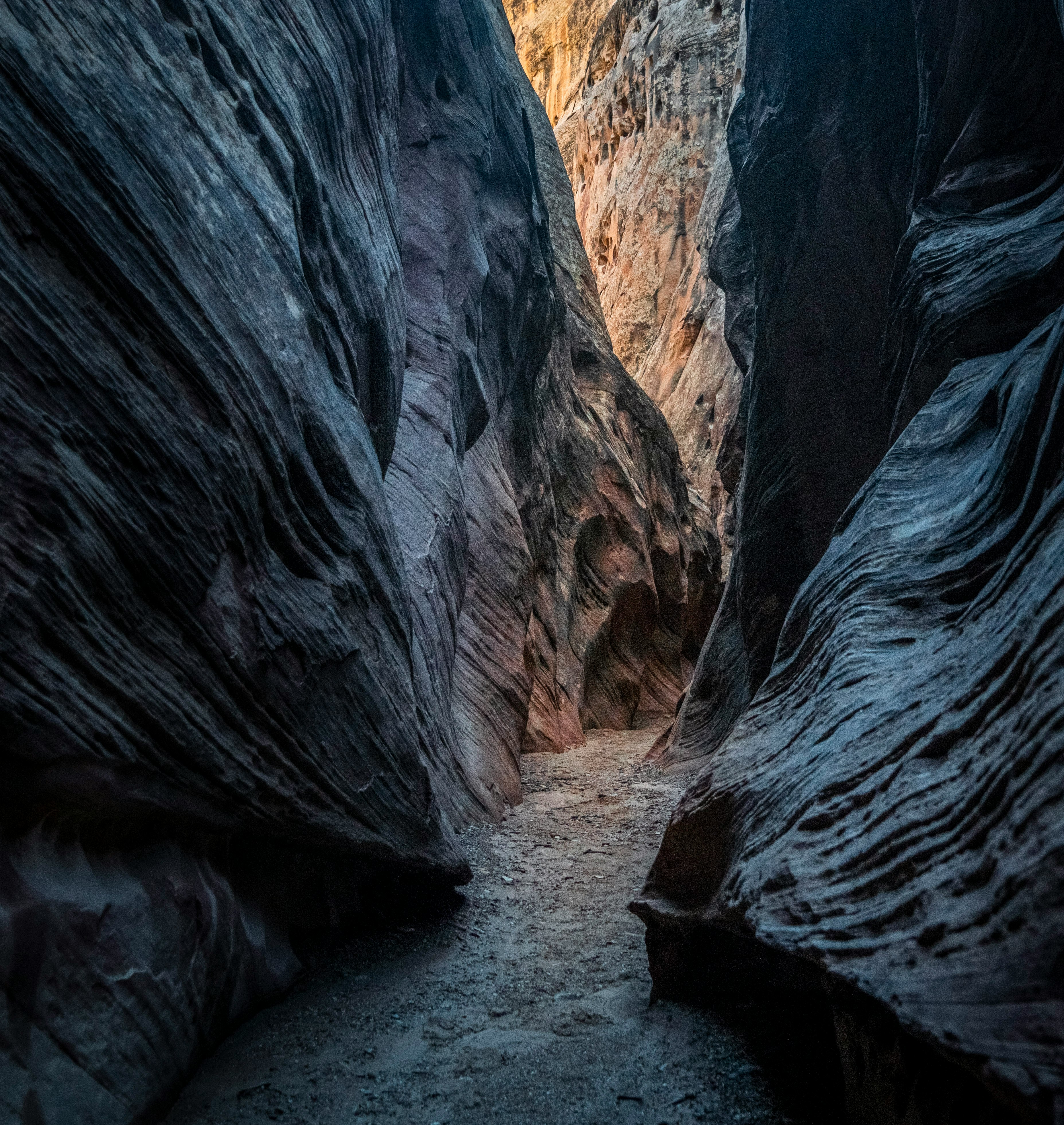 black and gray rock formation