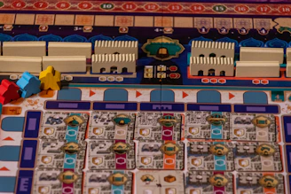 Timbiriche game board printable with colorful squares and playful design for kids.