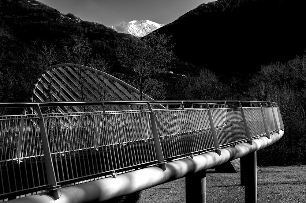 gray metal bridge over the river