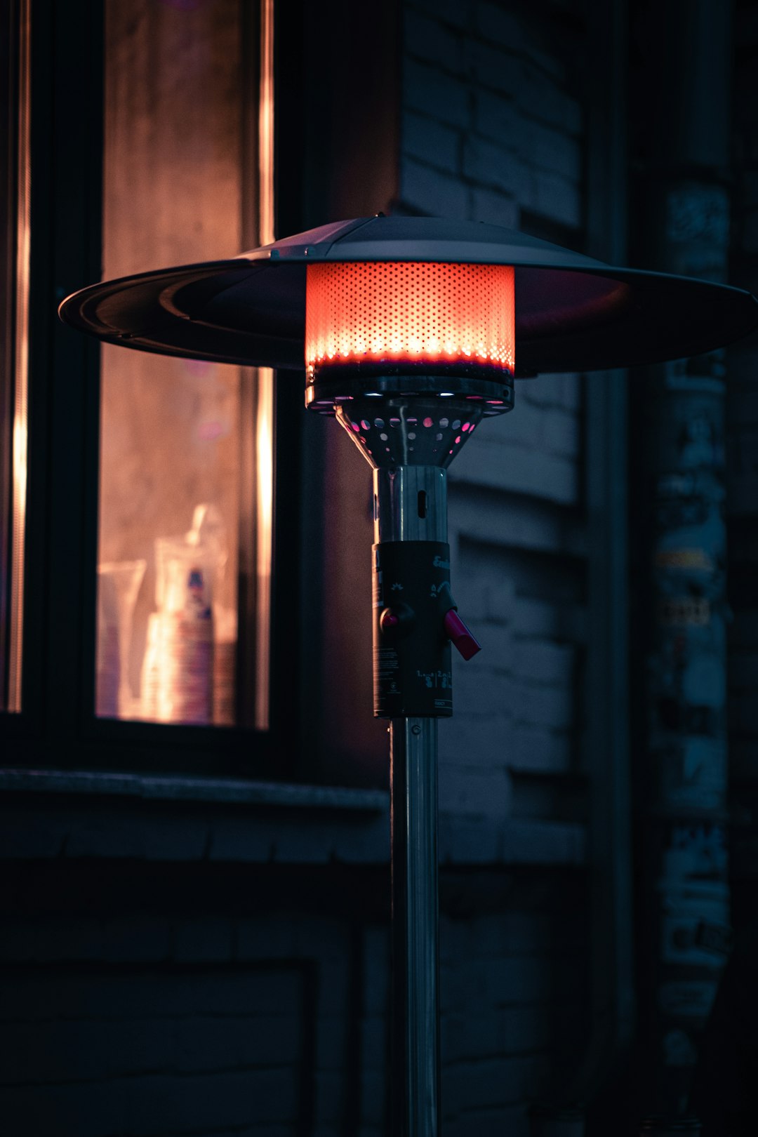  black and brown outdoor lamp heater