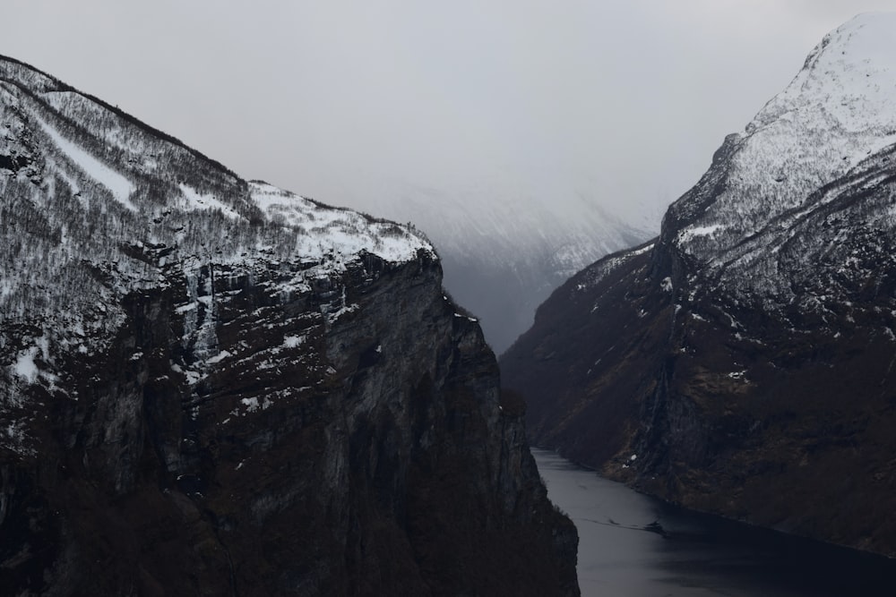 snow covered mountain during daytime