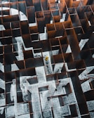 white and brown concrete blocks