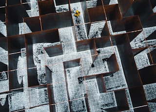 white and brown concrete blocks