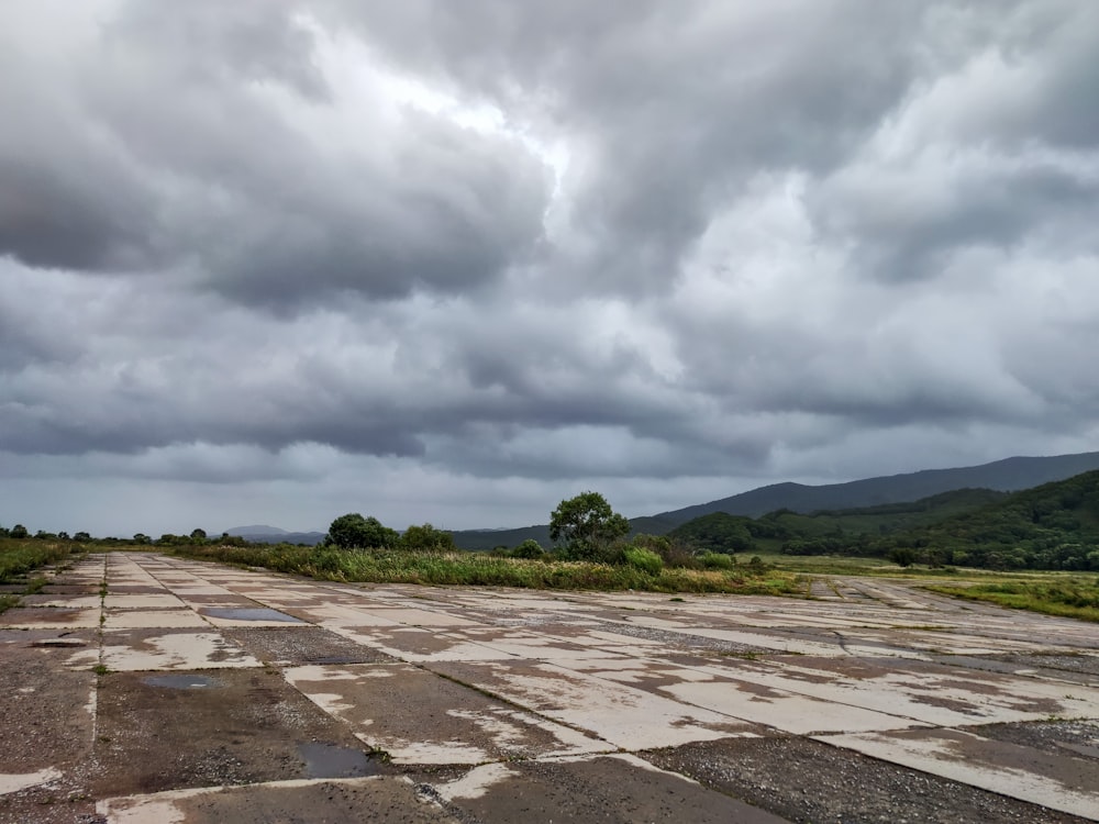 campo de hierba verde bajo el cielo nublado durante el día